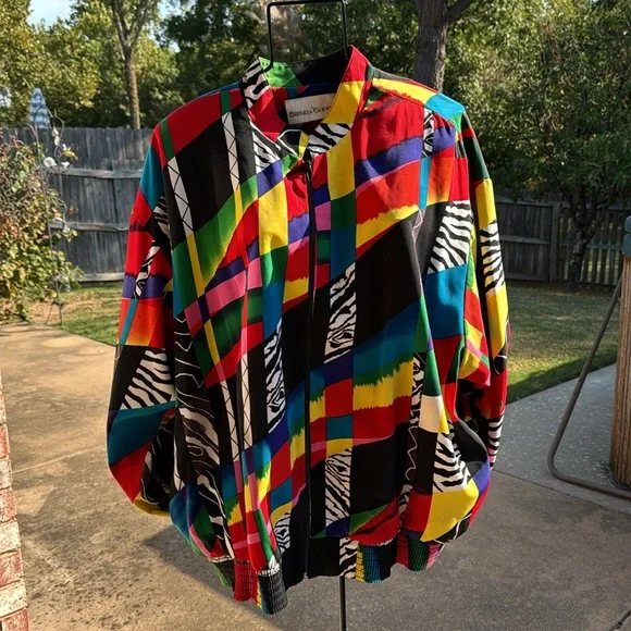VintageLoud Multicolor jacket Silky Plus Size Washsble